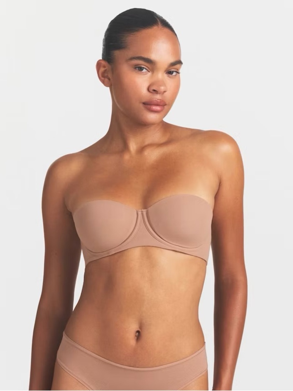 Fits Everybody Strapless Convertible Bra in Brown Sienna